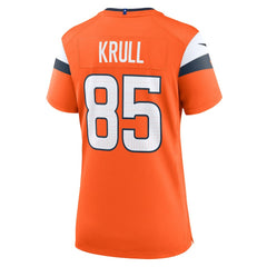 Nike Lucas Krull Denver Broncos Women's Team Game Jersey Orange