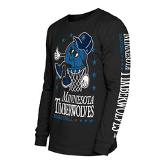 Minnesota Timberwolves Old School Sport Long Sleeve T-Shirt Black | New Era Near Me