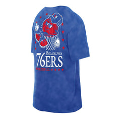Philadelphia 76ers Old School Sport Enzyme Wash Oversized T-Shirt Royal | New Era Lifestyle