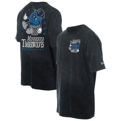 Minnesota Timberwolves Old School Sport Enzyme Wash Oversized T-Shirt Black | New Era