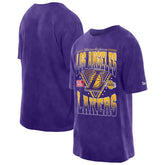 Los Angeles Lakers Old School Sport Vintage Wash T-Shirt Purple | New Era outlet