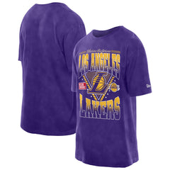 Los Angeles Lakers Old School Sport Vintage Wash T-Shirt Purple | New Era outlet