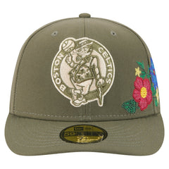 Boston Celtics Tonal Florals 59FIFTY Fitted Hat Olive | New Era