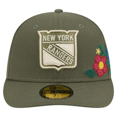 New York Rangers New Era Tonal Florals 59FIFTY Fitted Hat - Olive - NHL 202223635