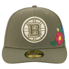 Boston Bruins New Era Tonal Florals 59FIFTY Fitted Hat - Olive - NHL 202223638