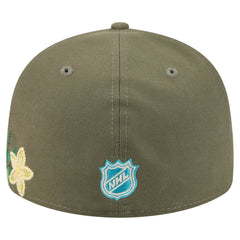 Boston Bruins New Era Tonal Florals 59FIFTY Fitted Hat - Olive - NHL 202223638
