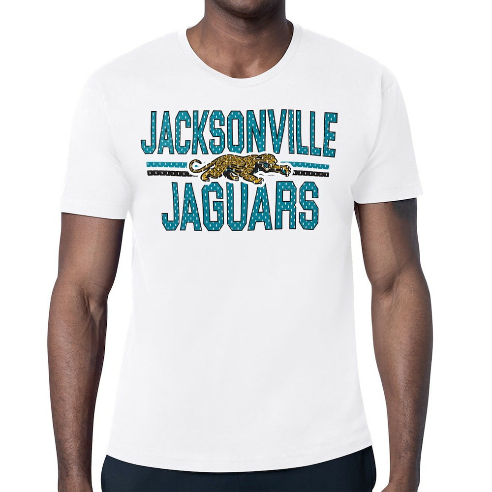 Jacksonville Jaguars Starter Mesh Look Retro Team Logo T-Shirt White