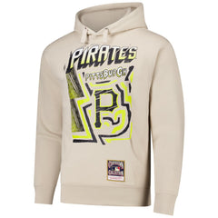 Pittsburgh Pirates Mitchell & Ness Sidewalk Sketch Pullover Hoodie - Cream - Mitchell & Ness on Sale