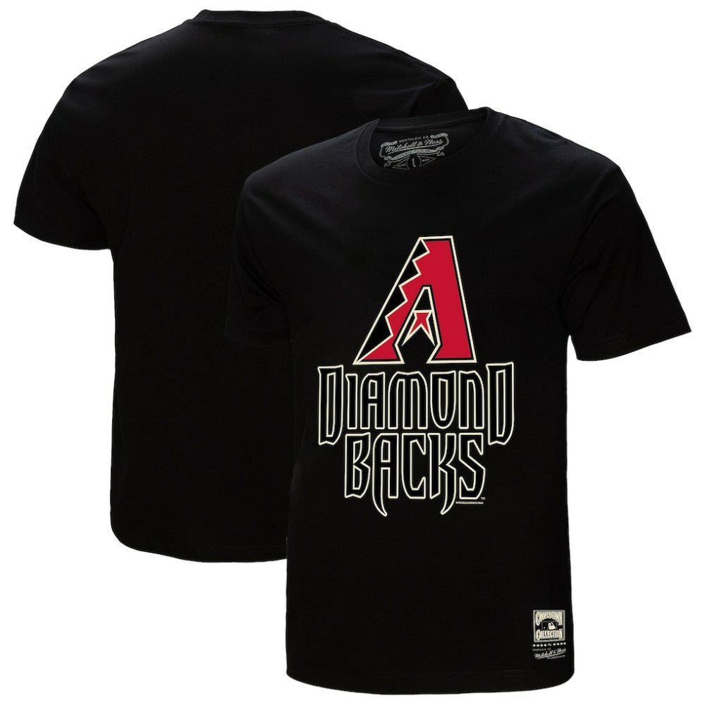 Arizona Diamondbacks Mitchell & Ness Cooperstown Collection Logo T-Shirt - Black - Mitchell & Ness on Sale
