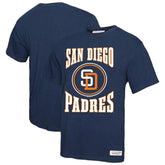 San Diego Padres Mitchell & Ness Arched Logo Slub T-Shirt - Navy - Mitchell & Ness Lifestyle