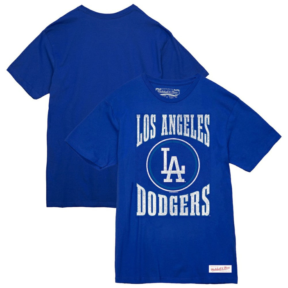 Los Angeles Dodgers Mitchell & Ness Arched Logo Slub T-Shirt - Royal - Mitchell & Ness Online