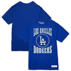 Los Angeles Dodgers Mitchell & Ness Arched Logo Slub T-Shirt - Royal - Mitchell & Ness Online