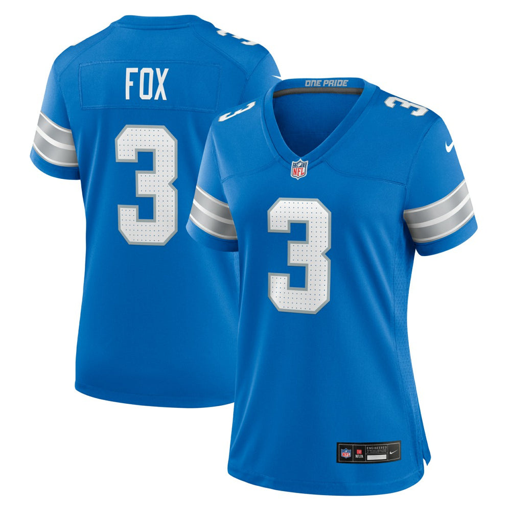 Nike Jack Fox Detroit Lions Women's Team Game Jersey Blue