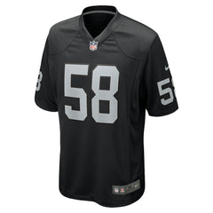 Nike Jackson Powers-Johnson Las Vegas Raiders Team Game Jersey Black