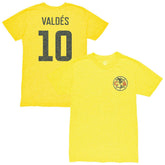 Diego Valdés Club America 1863FC Vintage Player Name & Number Tri-blend T-Shirt Yellow