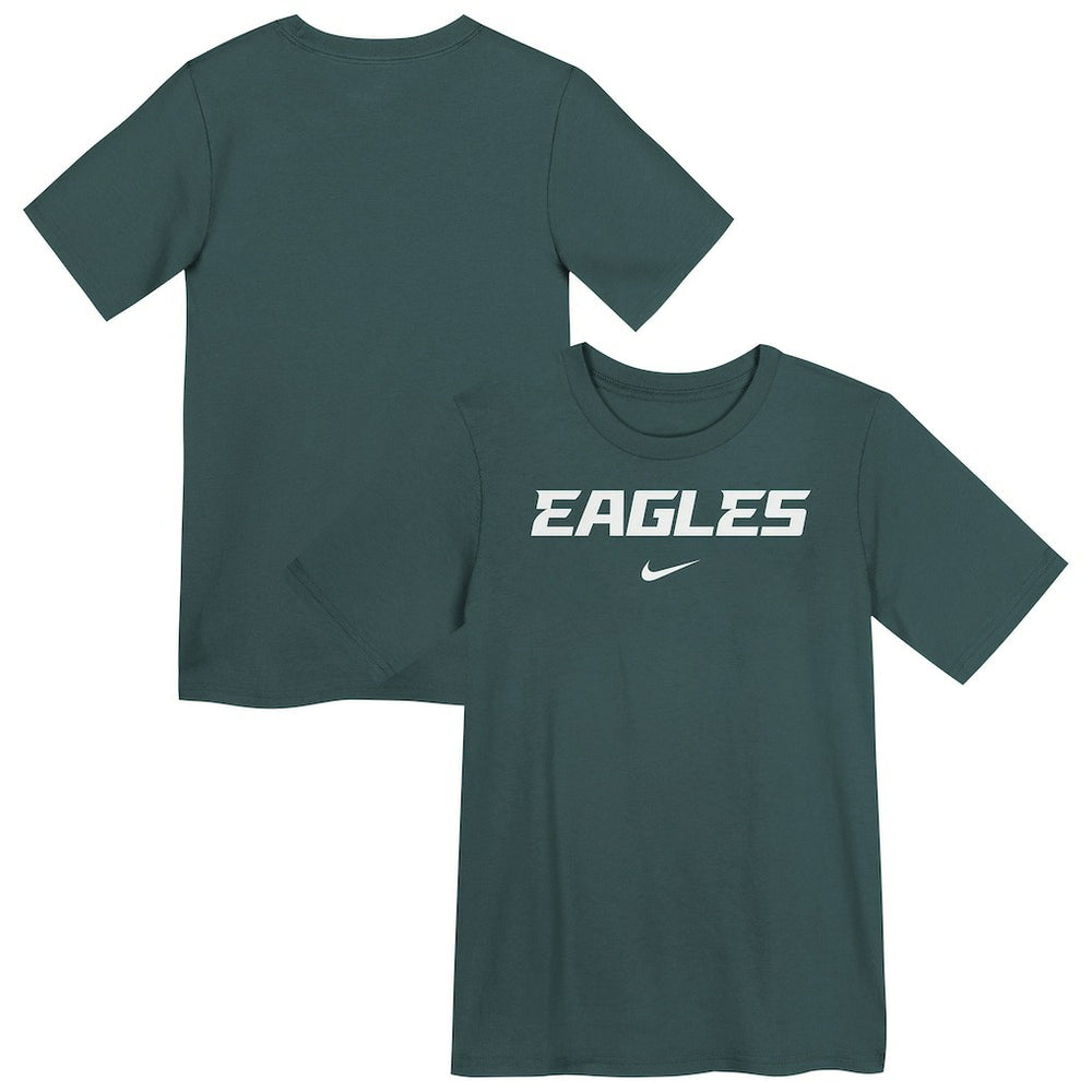 Nike Philadelphia Eagles Preschool Wordmark T-Shirt Midnight Green