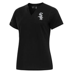 Chicago White Sox Antigua Women's Notch Neck T-Shirt - Black - MLB Lifestyle