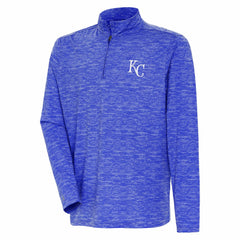 Kansas City Royals Antigua Quarter-Zip Top - Heather Royal - MLB Online