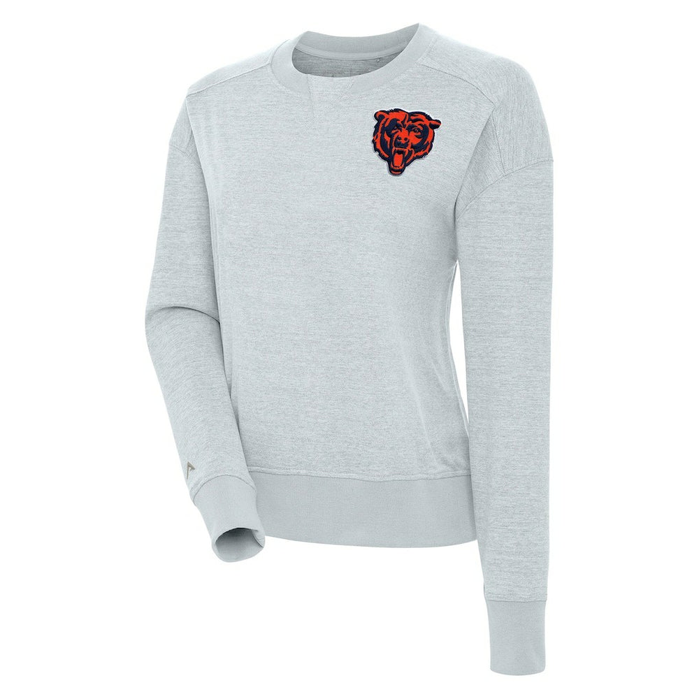 Chicago Bears Antigua Women's Forward Fleece Pullover Sweatshirt Heather Gray