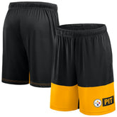 Fanatics Pittsburgh Steelers Big & Tall Best of the Best Performance Shorts Black/Gold