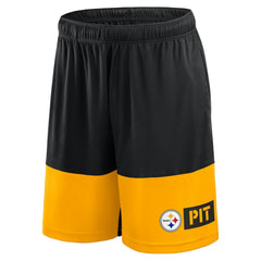 Fanatics Pittsburgh Steelers Big & Tall Best of the Best Performance Shorts Black/Gold