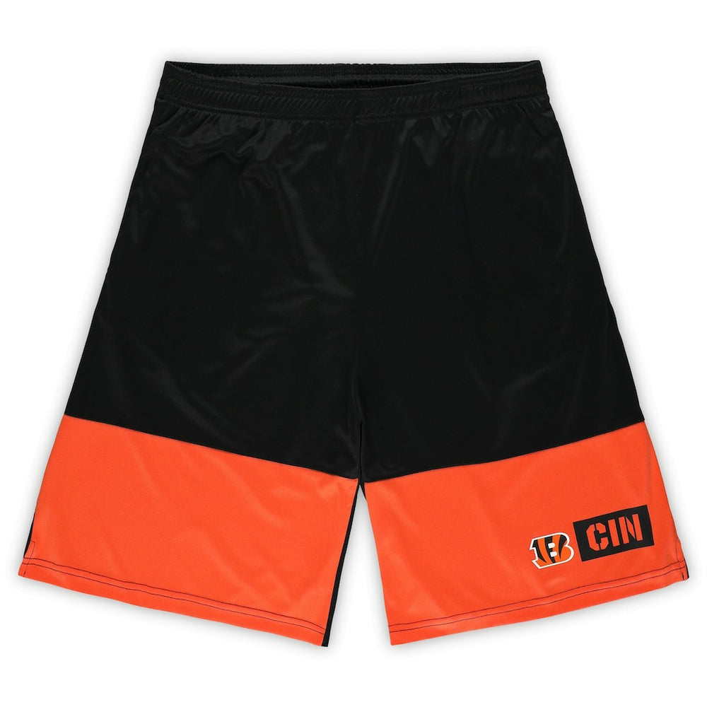 Fanatics Cincinnati Bengals Big & Tall Best of the Best Performance Shorts Black/Orange