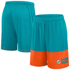 Fanatics Miami Dolphins Big & Tall Best of the Best Performance Shorts Aqua/Orange
