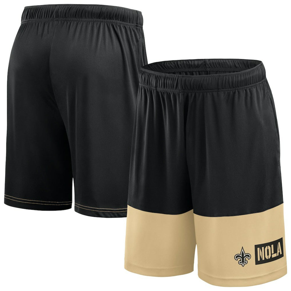 Fanatics New Orleans Saints Big & Tall Best of the Best Performance Shorts Black/Gold