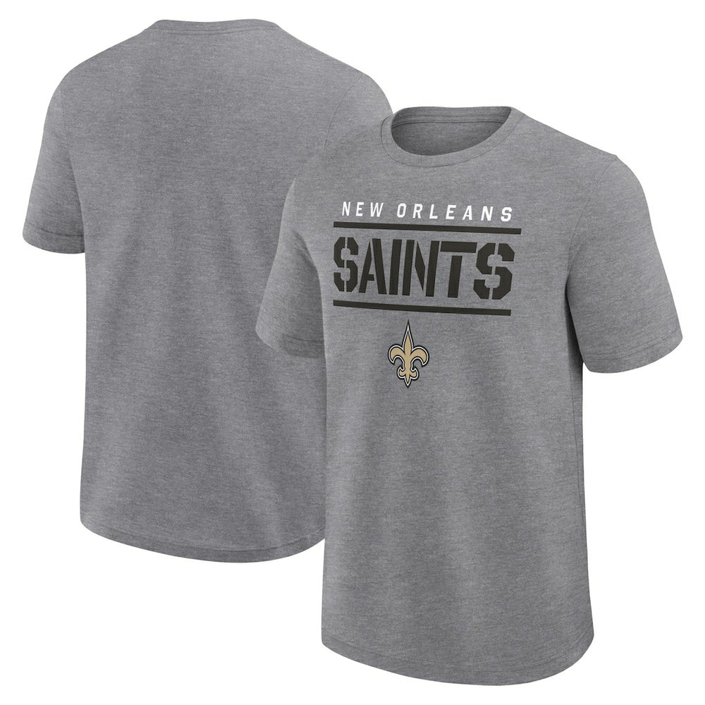 Fanatics New Orleans Saints Big & Tall Top Notch T-Shirt Heather Gray