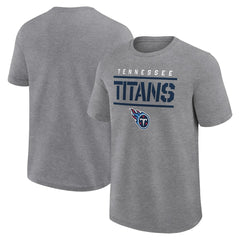Fanatics Tennessee Titans Big & Tall Top Notch T-Shirt Heather Gray