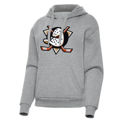 Anaheim Ducks Antigua Women's Victory Pullover Hoodie - Heather Gray - NHL 202233416