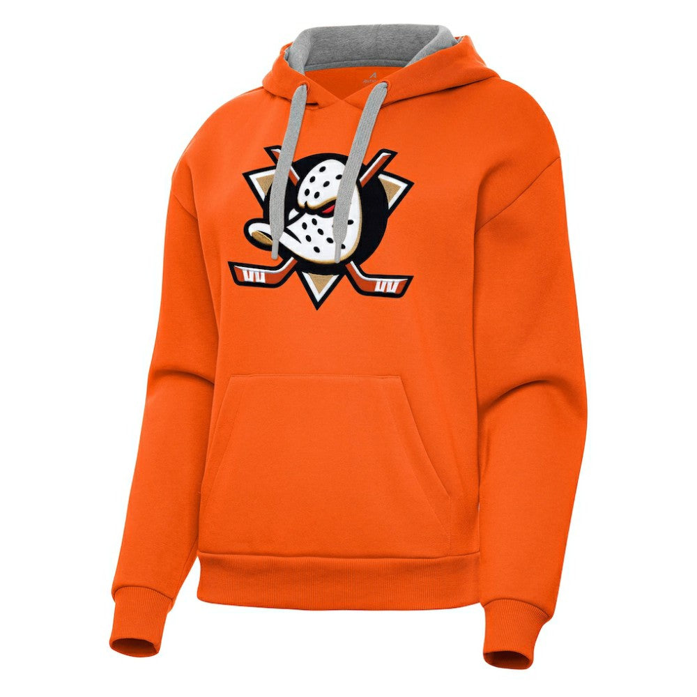 Anaheim Ducks Antigua Women's Victory Pullover Hoodie - Orange - NHL 202233417