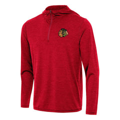 Chicago Blackhawks Antigua Tidy Quarter-Zip Hoodie - Heather Red - NHL 202233638