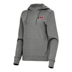 Carolina Hurricanes Antigua Women's Justice Pullover Hoodie - Heather Black - NHL 202233793