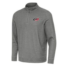 Carolina Hurricanes Antigua Subtle Quarter-Zip Sweatshirt - Heather Black - NHL 202233940