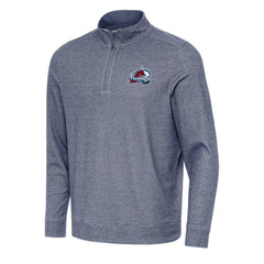 Colorado Avalanche Antigua Subtle Quarter-Zip Sweatshirt - Heather Navy - NHL 202233947