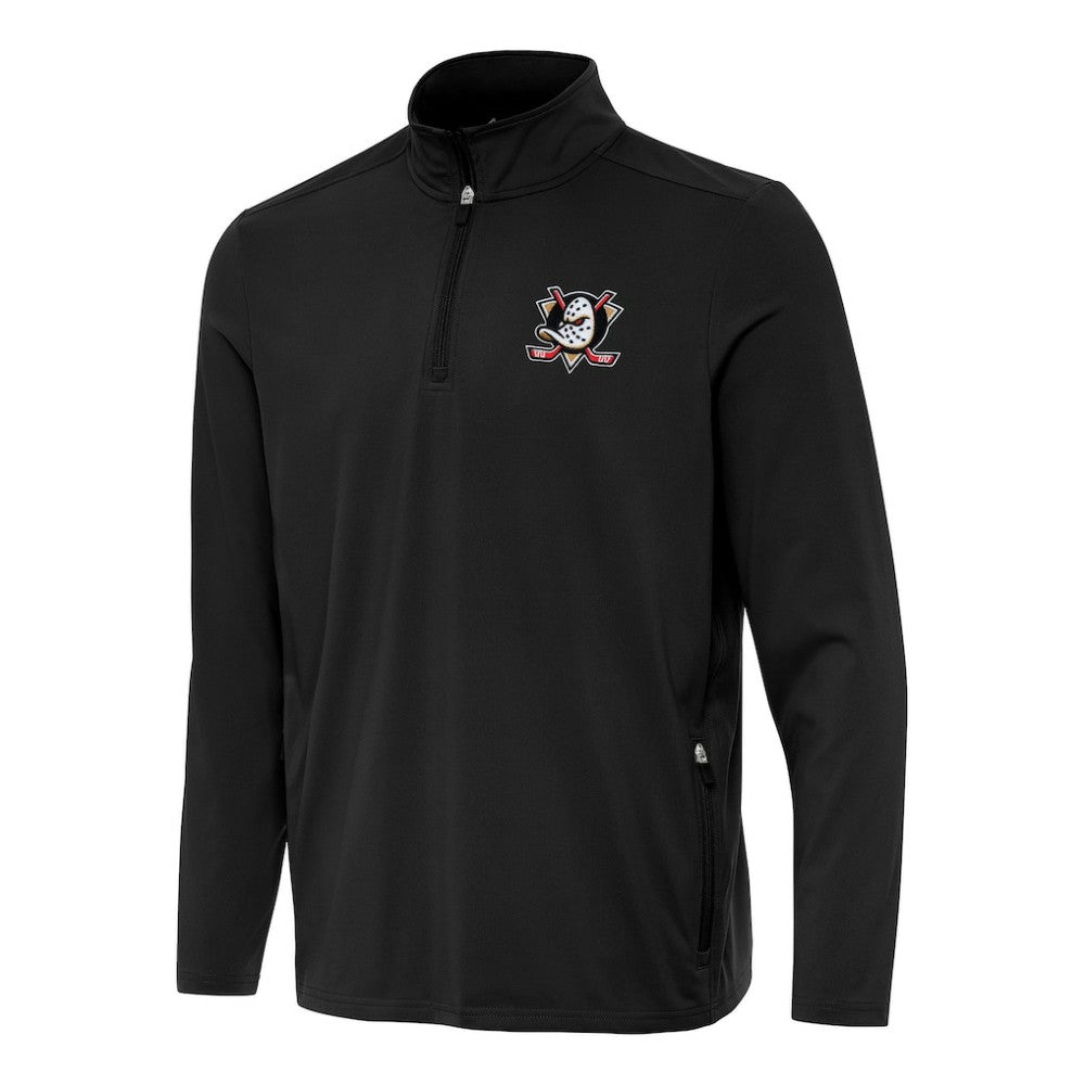 Anaheim Ducks Antigua Perilous Quarter-Zip Sweatshirt - Black - NHL 202233965