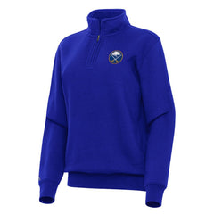 Buffalo Sabres Antigua Women's Victory Quarter-Zip Sweatshirt - Royal - NHL 202234019