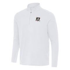 Anaheim Ducks Antigua Intent Quarter-Zip Top - White - NHL 202234336