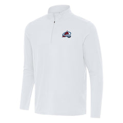 Colorado Avalanche Antigua Intent Quarter-Zip Top - White - NHL 202234358