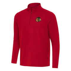 Chicago Blackhawks Antigua Intent Quarter-Zip Top - Red - NHL 202234360
