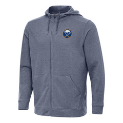 Buffalo Sabres Antigua Effortless Full-Zip Hoodie Jacket - Heather Navy - NHL 202234383