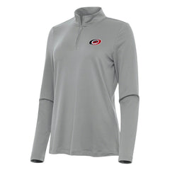 Carolina Hurricanes Antigua Women's Reprocess Quarter-Zip Top - Gray - NHL 202234438
