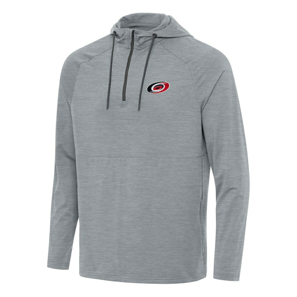 Carolina Hurricanes Antigua Spikes Quarter-Zip Hoodie - Heather Gray - NHL 202234808