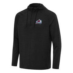 Colorado Avalanche Antigua Spikes Quarter-Zip Hoodie - Heather Black - NHL 202234813