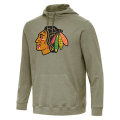 Chicago Blackhawks Antigua Cloud Pullover Hoodie - Olive - NHL 202234897