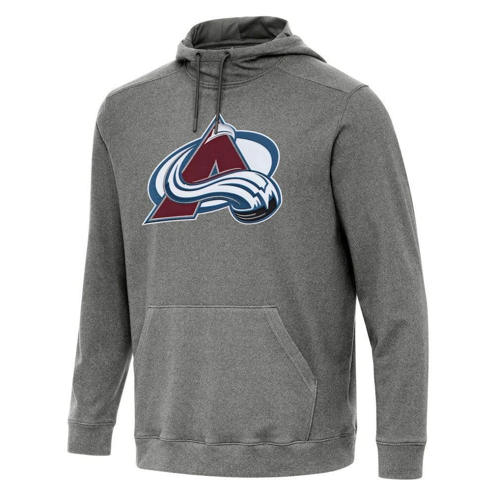 Colorado Avalanche Antigua Cloud Pullover Hoodie - Heather Black - NHL 202234903