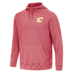 Calgary Flames Antigua Cloud Pullover Hoodie - Heather Red - NHL 202234934