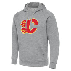 Calgary Flames Antigua Big & Tall Victory Pullover Hoodie - Heather Gray - NHL 202235049