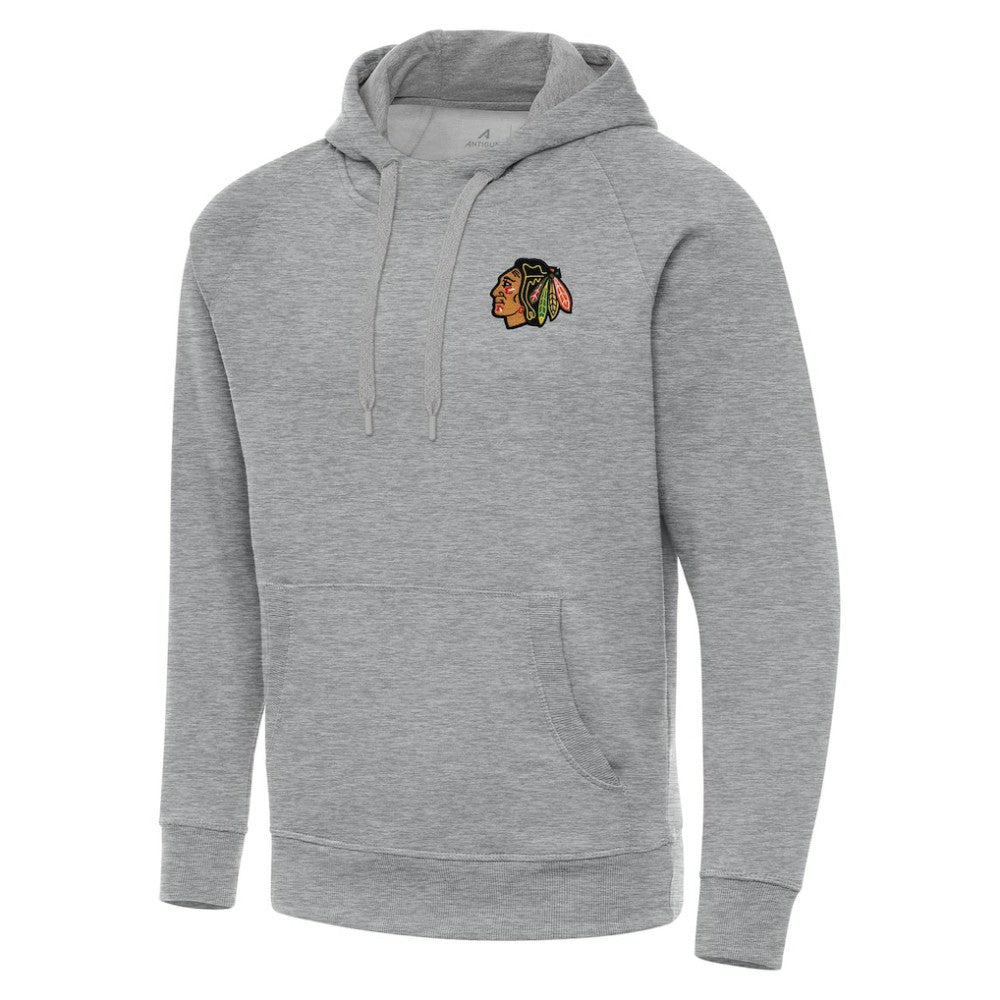Chicago Blackhawks Antigua Big & Tall Victory Pullover Hoodie - Heather Gray - NHL 202235080
